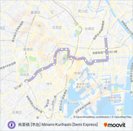 半蔵門線 HANZOMON LINE  Line Map