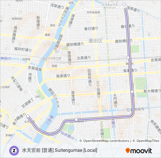 半蔵門線 HANZOMON LINE metro Line Map