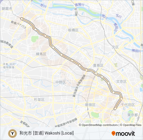 有楽町線 YURAKUCHO LINE  Line Map