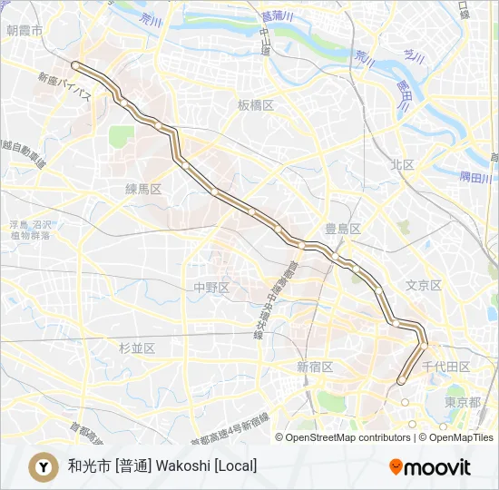 有楽町線 YURAKUCHO LINE  Line Map