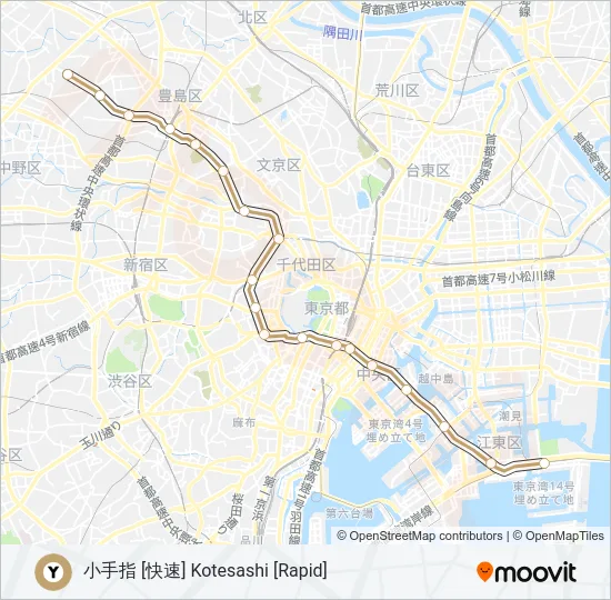有楽町線 YURAKUCHO LINE  Line Map
