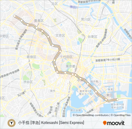 有楽町線 YURAKUCHO LINE  Line Map