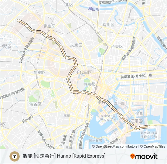 有楽町線 YURAKUCHO LINE  Line Map