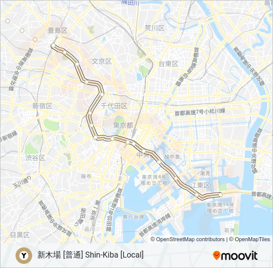 有楽町線 YURAKUCHO LINE  Line Map