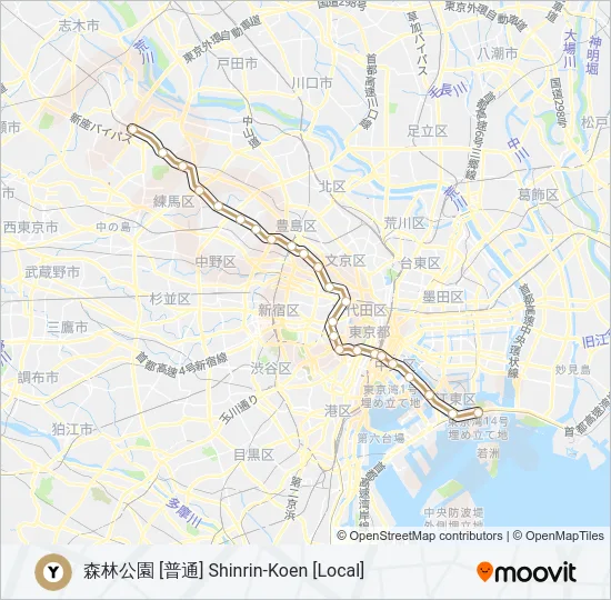 有楽町線 YURAKUCHO LINE  Line Map