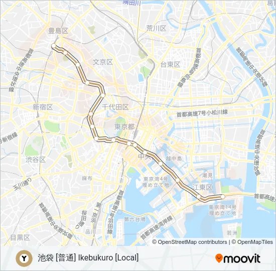 有楽町線 YURAKUCHO LINE  Line Map