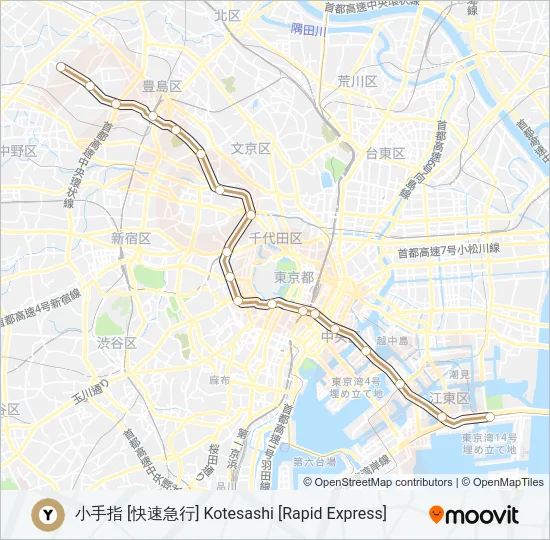有楽町線 YURAKUCHO LINE  Line Map
