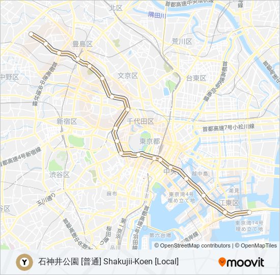 有楽町線 YURAKUCHO LINE metro Line Map