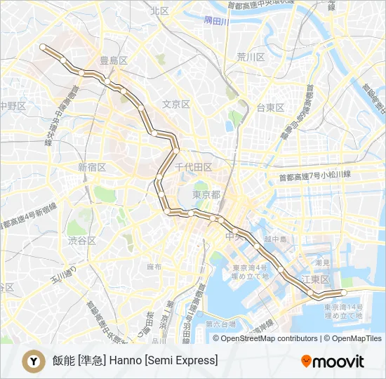 有楽町線 YURAKUCHO LINE  Line Map