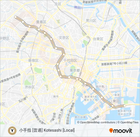 有楽町線 YURAKUCHO LINE の路線図