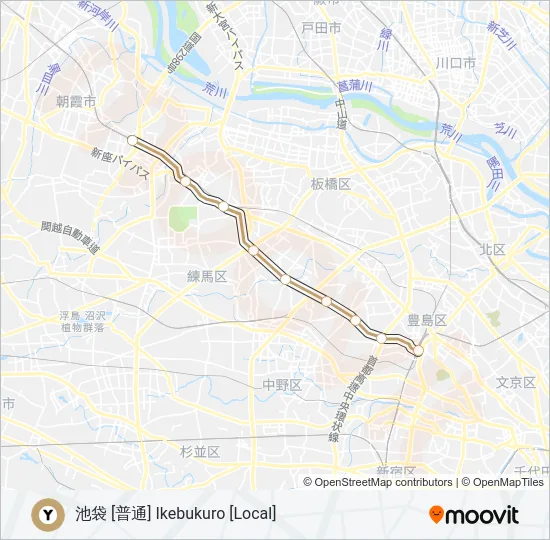 有楽町線 YURAKUCHO LINE  Line Map