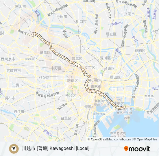 有楽町線 YURAKUCHO LINE の路線図