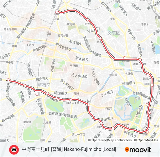 丸ノ内線 MARUNOUCHI LINE  Line Map