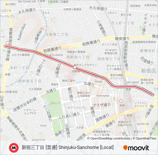 丸ノ内線 MARUNOUCHI LINE  Line Map