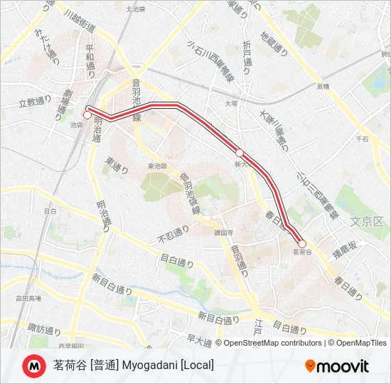 丸ノ内線 MARUNOUCHI LINE の路線図
