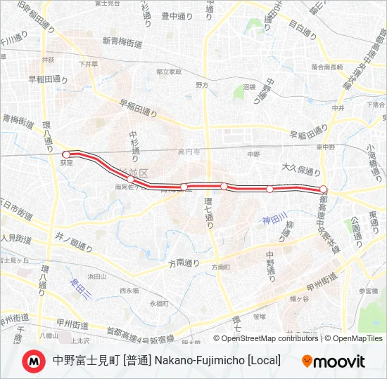 丸ノ内線 MARUNOUCHI LINE  Line Map