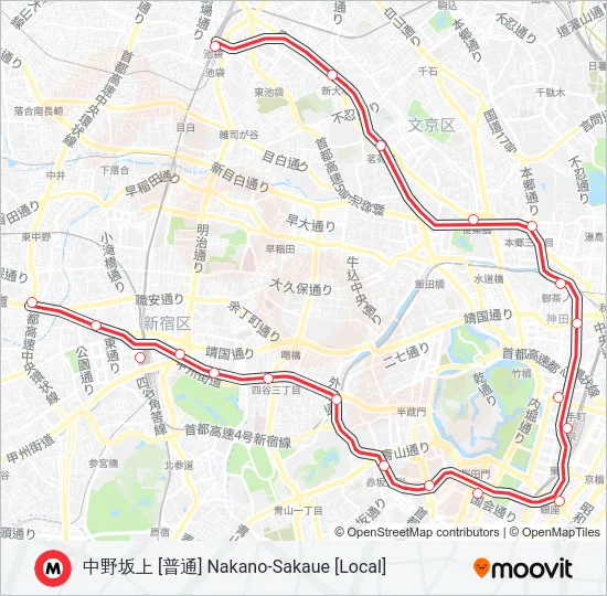 丸ノ内線 MARUNOUCHI LINE  Line Map