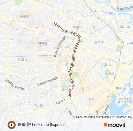 副都心線 FUKUTOSHIN LINE  Line Map