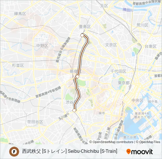 副都心線 FUKUTOSHIN LINE の路線図