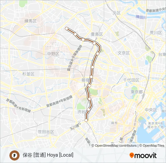 副都心線 FUKUTOSHIN LINE  Line Map