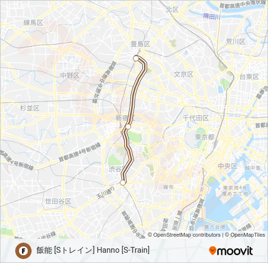 副都心線 FUKUTOSHIN LINE  Line Map