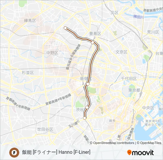 副都心線 FUKUTOSHIN LINE  Line Map