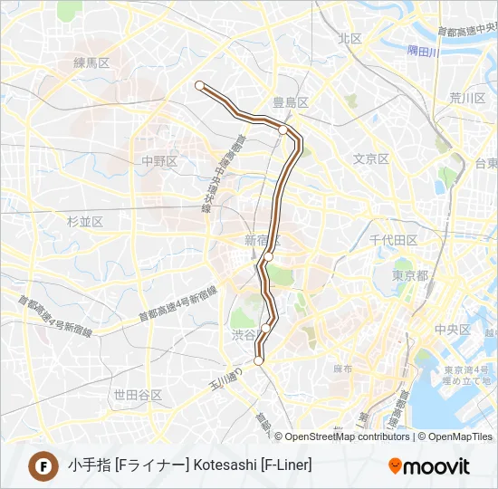 副都心線 FUKUTOSHIN LINE  Line Map