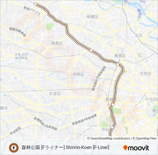 副都心線 FUKUTOSHIN LINE の路線図