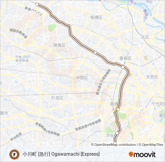 副都心線 FUKUTOSHIN LINE metro Line Map