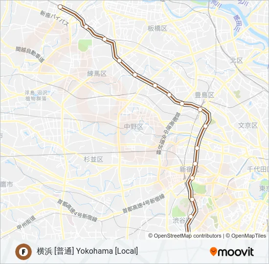 副都心線 FUKUTOSHIN LINE  Line Map