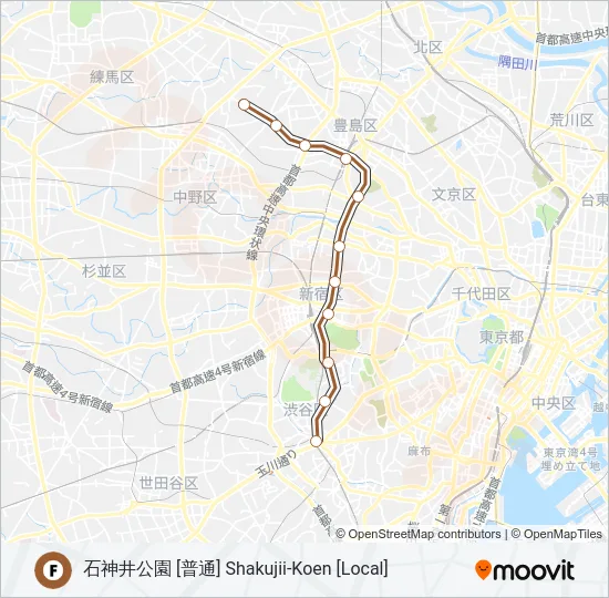 副都心線 FUKUTOSHIN LINE  Line Map