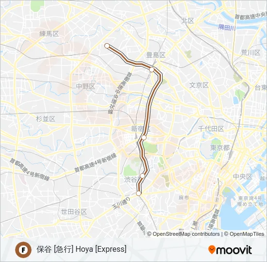 副都心線 FUKUTOSHIN LINE  Line Map