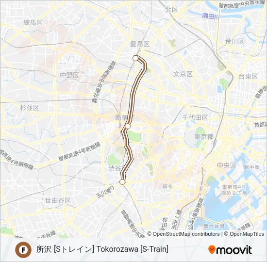 副都心線 FUKUTOSHIN LINE  Line Map