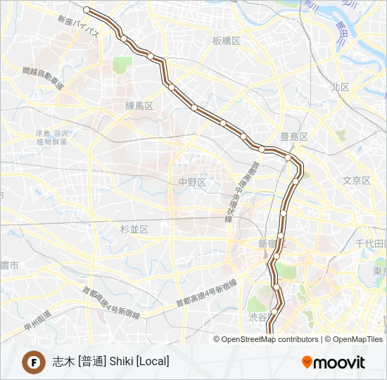 副都心線 FUKUTOSHIN LINE  Line Map