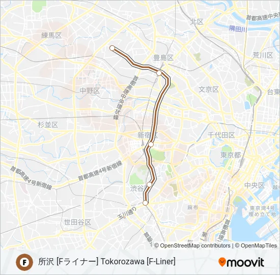 副都心線 FUKUTOSHIN LINE  Line Map