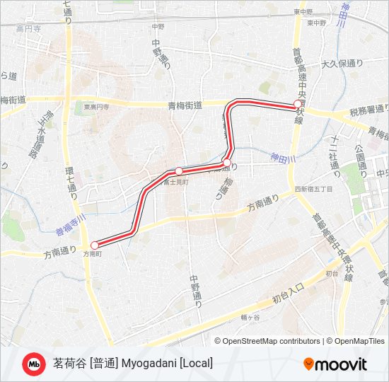 丸ノ内線支線 MARUNOUCHI BRANCH LINE  Line Map