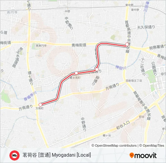 丸ノ内線支線 MARUNOUCHI BRANCH LINE  Line Map