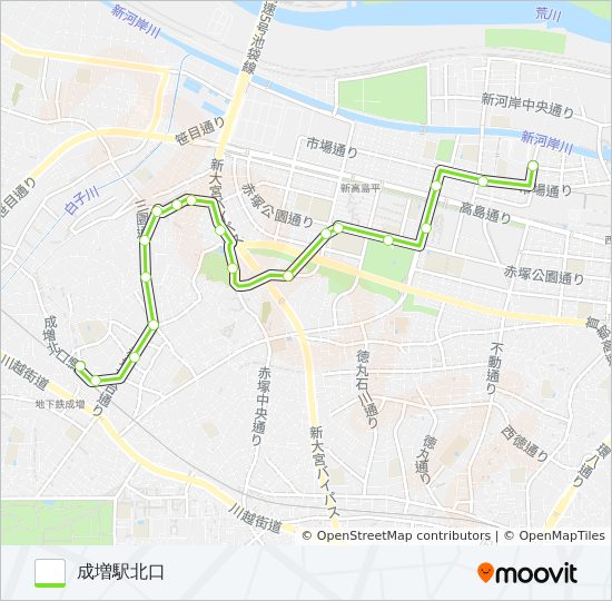 増17 バスの路線図