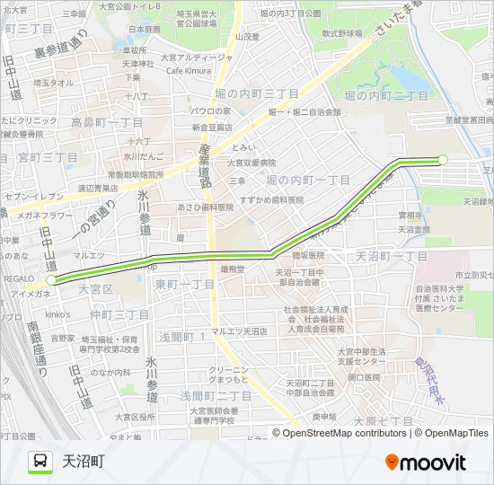 大08 バスの路線図