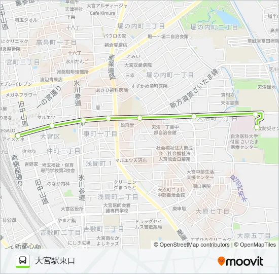 大11 バスの路線図