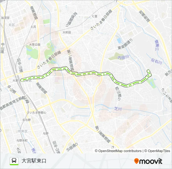 大81 バスの路線図