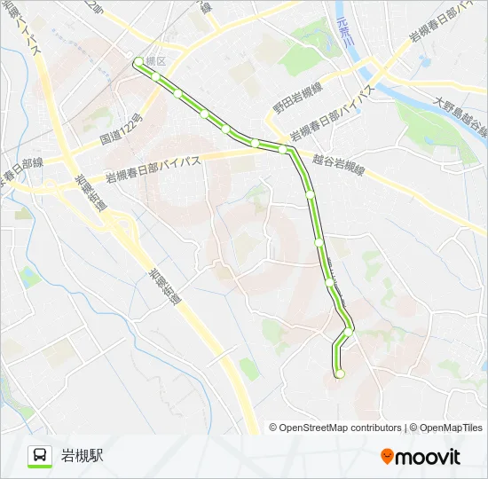 岩12 Bus Line Map