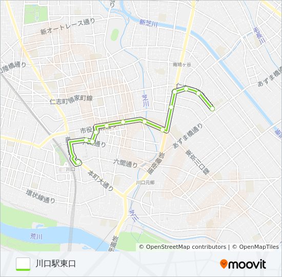 川01 バスの路線図