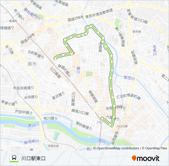 川05 バスの路線図