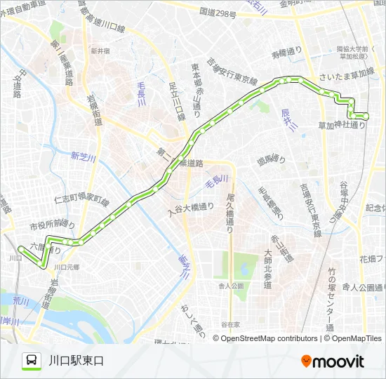 川11 バスの路線図