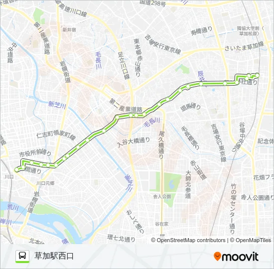 川12 バスの路線図