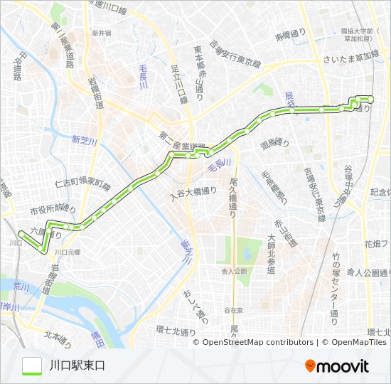 川12 バスの路線図