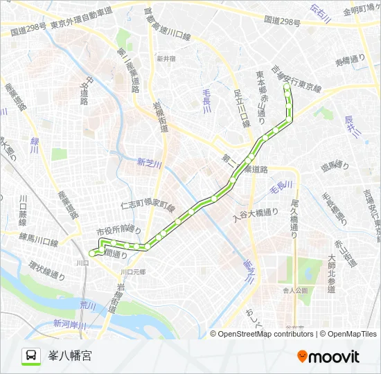 川13 バスの路線図