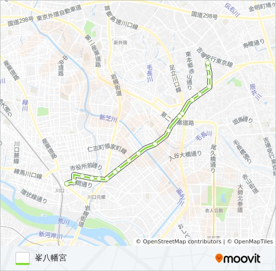 川13 バスの路線図