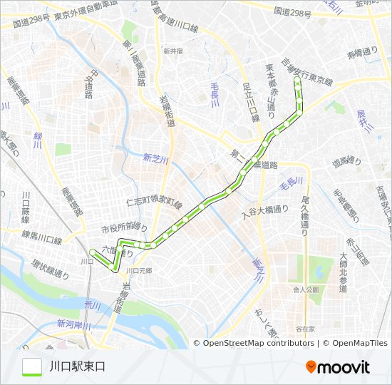 川13 バスの路線図